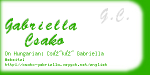 gabriella csako business card